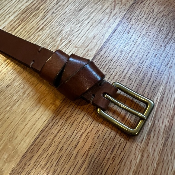 Madewell Brown Italian Leather Knot Loop Belt - Picture 3 of 6